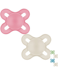 Залъгалка MAM Start Pure Solid 0-2m, със стерилизираща кутия, 2бр.