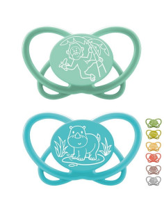 Залъгалки NIP My Butterfly Green с кутийка етап 3, 16-32 месеца, 2 бр.