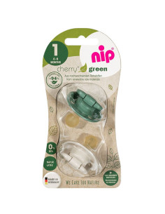 Залъгалки NIP Cherry Green етап 1, 0-6 месеца, 2 бр. 2