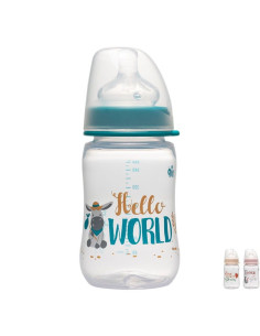 Бебешко шише за хранене NIP Wide-Neck, Flow M, 260 мл, 0 месеца +