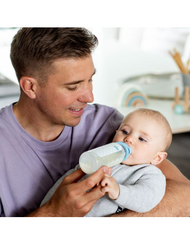 Бебешко шише за хранене NIP Trendy, Flow M, 250 мл, 6 месеца +