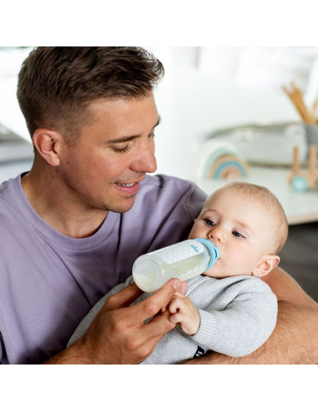 Бебешко шише за хранене NIP Trendy, Flow M, 250 мл, 6 месеца +