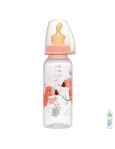 Бебешко шише за хранене NIP Family, Flow M, 250 мл, 6 месеца +