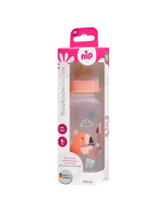 Бебешко шише за хранене NIP Family, Flow M, 250 мл, 6 месеца + 2