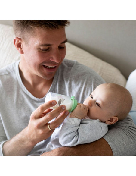 Бебешко шише за хранене NIP Family, Flow S, 125 мл, 0-6 месеца