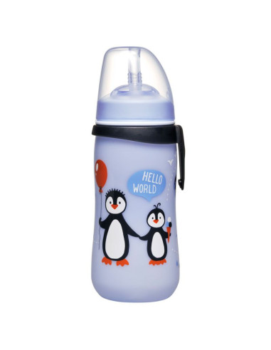 Детска чаша със сламка NIP Straw Cup, 330 мл, 12 месеца +