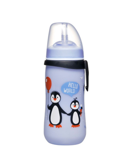 Детска чаша със сламка NIP Straw Cup, 330 мл, 12 месеца +