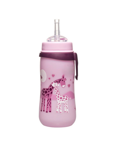 Детска чаша със сламка NIP Straw Cup, 330 мл, 12 месеца +