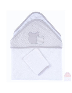 Бебешка хавлия с тривка CICCIM BABY Мече U4719