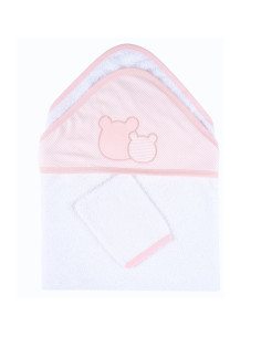 Бебешка хавлия с тривка CICCIM BABY Мече U4719 2