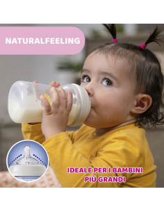 Бебешко шише за хранене CHICCO NF, 330 мл, 0 месеца + 2