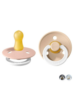 Залъгалки BIBS Colour Glow in the Dark, Латекс, 0-18 месеца, 2 бр.