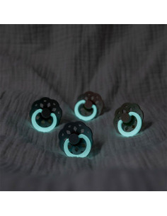 Залъгалки BIBS Boheme Glow in the Dark, Латекс, 6-18 месеца, 2 бр. 2