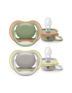 Ортодонтични залъгалки Philips-Avent Ultra Air, 2 броя, със стерилизаторна кутия, неутрални, 6-18 м