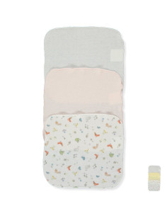 Комплект памучни кърпи Bebetto HAPPY GARDEN, 20х20 см, 3 бр., C1058