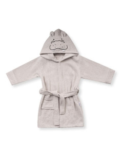 Детски халат с качулка Bebetto HIPO, Сив, 1-5 години, H996