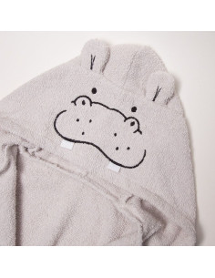 Детски халат с качулка Bebetto HIPO, Сив, 1-5 години, H996 2
