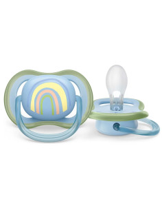 Ортодонтични залъгалки Philips-Avent Ultra Air, 2 броя, със стерилизаторна кутия, сини слънце/дъга, 0-6 м 2