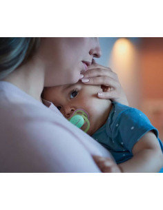 Ортодонтични залъгалки Philips-Avent Ultra Air Night, 2 броя, със стерилизаторна кутия, пеперуда/ dreams, 0-6 м