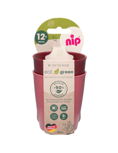 Детски чаши за пиене NIP Eat Green, 250 мл.