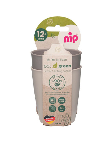 Детски чаши за пиене NIP Eat Green, 250 мл.