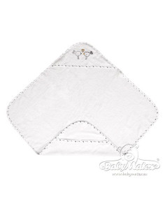 Детска хавлия с качулка Baby Matex Maxi Plus Birds 0216 01, Бял