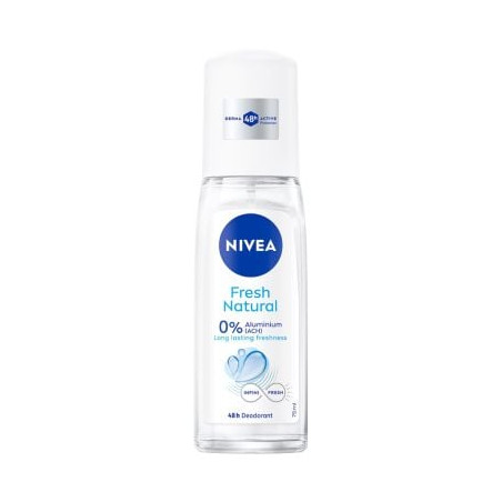 NIVEA FRESH NATURAL Дамска део спрей помпа, 75 мл