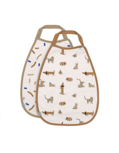 Комплект лигавници Lassig Drop Bib Little Mateys Royal Blue, 2 бр