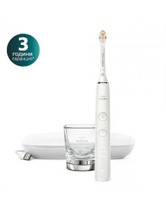 Звукова електрическа четка Philips Sonicare DiamondClean 9000 HX9911/19, с глава „всичко в едно“ A3 Premium, 4 режима, 3 инте