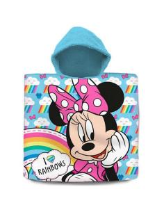 Детско пончо за плаж и баня Kids Licensing Minnie Mouse 60x120 см.