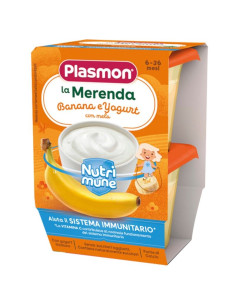 Млечен десерт Plasmon Банан и йогурт 6+м 2х120гр