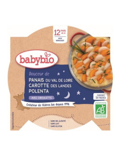 Био меню Babybio - Пащърнак, морков и царевичен грис 230гр 12м+