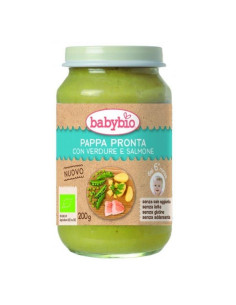 Био зеленчуково пюре Babybio - Картофи и сьомга 200гр. 8м.+