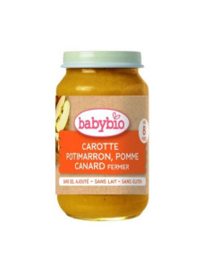 Био зеленчуково пюре Babybio - патешко, плодове и зеленчуци 200гр 8+м