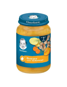 Пюре Nestlé Gerber - Пиле със зеленчуци, 190 g