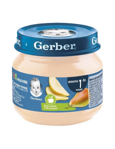 Плодово пюре Nestle Gerber - Круши Уилямс, 80 g