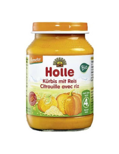 Бебешко пюре Holle Тиква с ориз, 190 g