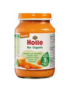 Бебешко пюре Holle - Моркови и картофи, 190 g