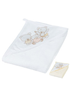 Бебешка хавлия с качулка Tega Baby Bear 100х100 см.