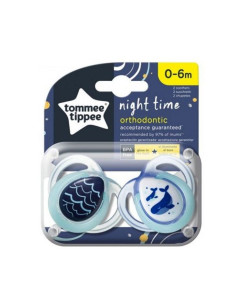 Ортодонтични залъгалки Tommee Tippee NIGHT TIME 0-6м, 2 бр. 2