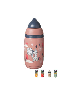 Неразливаща се термочаша със сламка Tommee Tippee SuperStar Insulated Straw Cup, с антибактериално покритие Bacshield, 266 мл