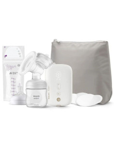 Единична електрическа помпа Natural Motion Premium Philips AVENT SCF396/31 с 1 бр. полипропиленово шише 125 мл с биберон Natu