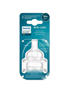Комплект от 2 бр. Биберони Philips AVENT SCY762/02 Anti-colic със сила на потока 2, 1м+,