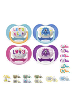 Ортодонтични залъгалки Philips AVENT Ultra Air + стерилизаторна кутия 6-18м Асортимент