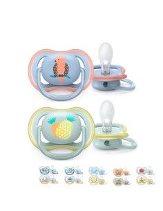 Ортодонтични залъгалки Avent Ultra Air стерилизаторна кутия 0-6 м. Асортимент