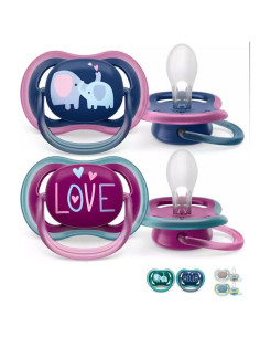 Ортодонтични залъгалки Philips AVENT Ultra Air + стерилизаторна кутия 18+м Асортимент