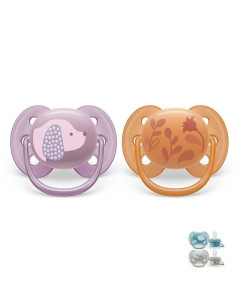 Ортодонтични залъгалки Philips Avent - Ultra Soft, 6-18 м, 2 броя