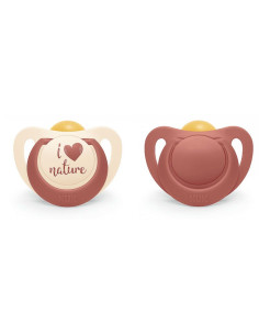 NUK for NATURE биберон залъгалка каучук 6-18 мес. 2бр. - Зелен