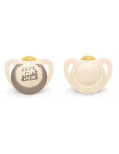 NUK for NATURE биберон залъгалка каучук 18-36 мес. 2бр. - Сив