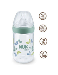NUK for NATURE Шише РР Temperature Control 260мл. със силиконов биберон 0+мес. М - Бежов
